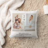 ママのために | 2枚のモダンフォトグリッド クッション (ブランケット)