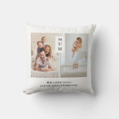 ママのために | 2枚のモダンフォトグリッド クッション (正面)