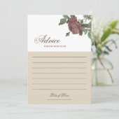 ママのためのアドバイスバーガンディ赤面フローラ金ゴールドカード 招待状 (スタンド正面)