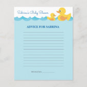 ママのためのアドバイスラバーダック赤ちゃんシャワーゲーム (正面)