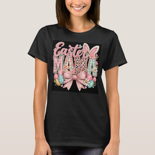 ママのためのイースター・春の服装ギフトTシャツ Tシャツ (正面)