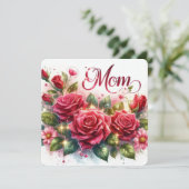 ママのためのスパークリング レッド ローズ シーズンカード (スタンド正面)