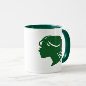 ママのためのダークグリーンサッカーマグ マグカップ (正面右)