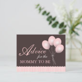 ママのためのバルーンベビーシャワーアドバイス アドバイスカード (スタンド正面)