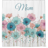 ママのためのビンテージ春の花 シャワーカーテン (正面)