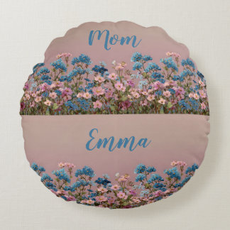 ママのためのビンテージ スプリング フローラル ガーデン ラウンドクッション