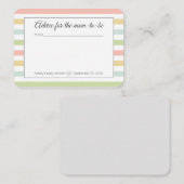 ママのためのベビーシャワーのアドバイス エンクロージャーカード (正面/裏面)