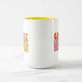 ママのためのマグギフトGroovyママカラフルコーヒーマグ マグカップ (中央)