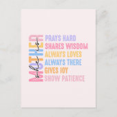 ママのためのモダンなギフト お母さんへのクールで面白いプレゼント ポストカード (正面)