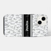 ママのための白黒のIphoneケース iPhoneケース (裏面横)