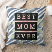 ママのための素敵な記念品lかわいいフローラとストライプ クッション (ブランケット)