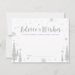 ママのための紫の赤ちゃんシャワーアドバイスカード アドバイスカード