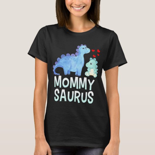 ママのためのMommysaurus恐竜の赤ちゃんシャワー Tシャツ (正面)
