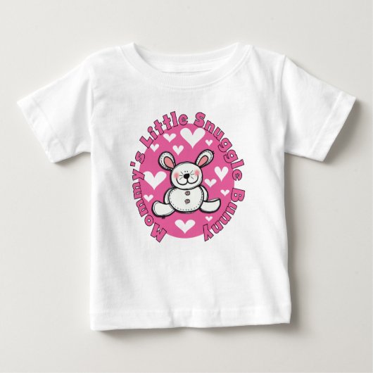 ママのちっちゃなハグうさぎ ベビーTシャツ (正面)