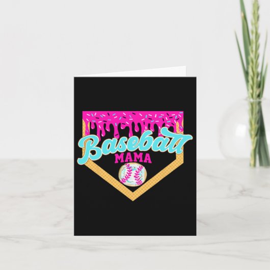 ママのアイスクリームドリップ 面白い 母の日 カード (正面)