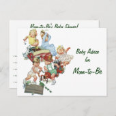 ママのアドバイスカード、ヴィンテージの子供と消防車 ポストカード (正面/裏面)