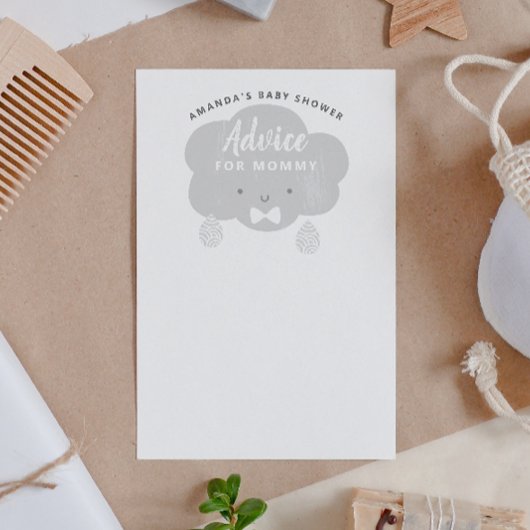 ママのアドバイス。男の子に赤ん坊のシャワーを願う エンクロージャーカード