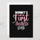 ママのアート 初めての母の日 招待状 (正面/裏面)