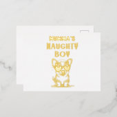 ママのイタズラな男の子犬たちからの最高の母の日のプレゼント 箔招待状ポストカード (正面/裏面)