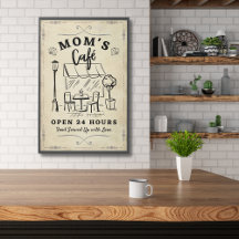 ママのカフェヴィンテージインスパイアメタル記号