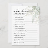 ママのカードを知る緑の赤ん最高のだシャワー 招待状 (正面)