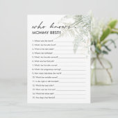ママのカードを知る緑の赤ん最高のだシャワー 招待状 (スタンド正面)