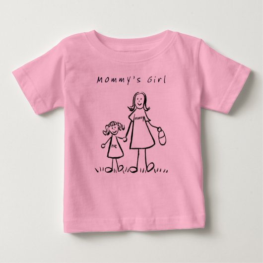 ママのガールシャツ ベビーTシャツ (正面)
