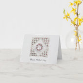 ママのキルト カード (黄色い花)