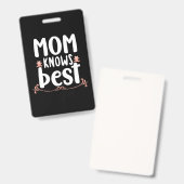 ママのギフト ママが一番よく知ってる バッジ (正面＆裏面)