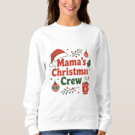 ママのクリスマスクルー メリー フェスティブ スウェットシャツ