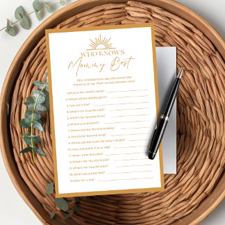 ママのゲームの太陽の光を知っ最高のている赤ちゃんシャワー