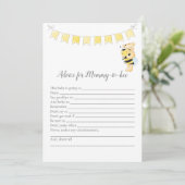 ママのゲームをする女の子テディベアカードのためのアドバイス プログラム (スタンド正面)