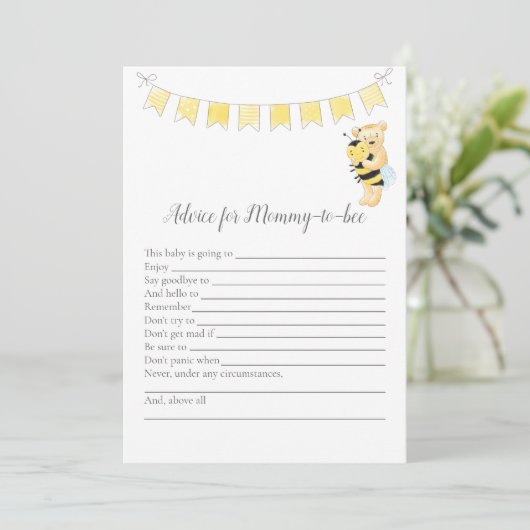 ママのゲームをする男の子テディベアカードのためのアドバイス プログラム (スタンド正面)