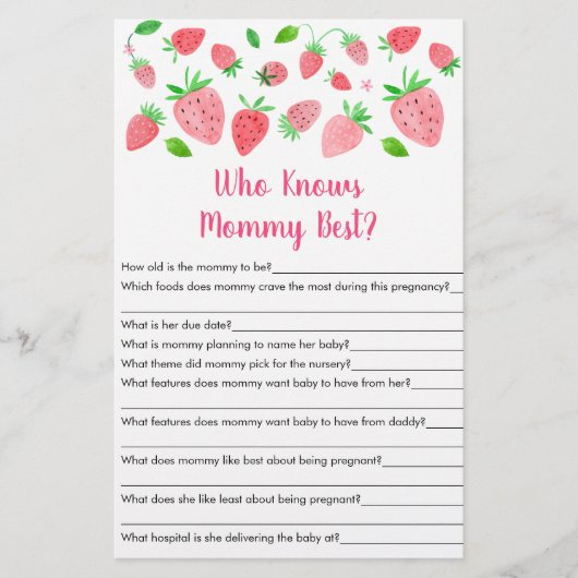 ママのゲームを知っているイチゴ最高のの緑 (正面)