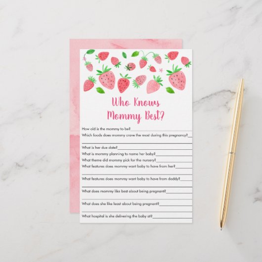 ママのゲームを知っているイチゴ最高のの緑 (正面/裏面インサイチュ)