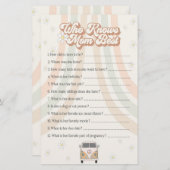 ママのゲームを知っているグルーヴなレトロな赤最高のちゃんシャワー (正面/裏面)