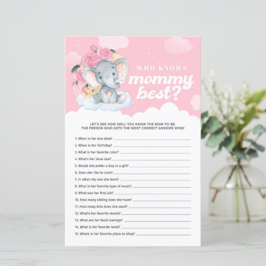 ママのゲームを知っているピンクのフローラ象最高の象 (スタンド正面)