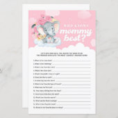 ママのゲームを知っているピンクのフローラ象最高の象 (正面/裏面)