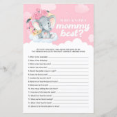 ママのゲームを知っているピンクのフローラ象最高の象 (正面)