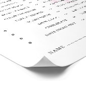 ママのゲームを知っているピンクの弓の赤最高のちゃんシャワー ポスター (角)