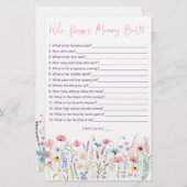 ママのゲームを知っているピンクの牧草地の最高の野花 (正面/裏面)