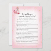 ママのゲームを知っているピンクフラミンゴ最高のバレリーナ 招待状 (正面)