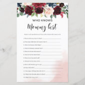 ママのゲームを知っているブルゴーニュのネイビー最高のフローラ (正面)