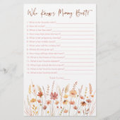 ママのゲームを知っているボホ最高のワイル花 (正面)