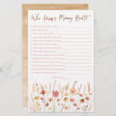 ママのゲームを知っているボホ最高のワイル花 (正面/裏面)