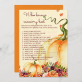 ママのゲームを知っているリトルカボチャ最高の 招待状 (正面/裏面)