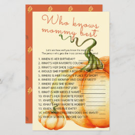 ママのゲームを知っているリトル最高のパンプキン