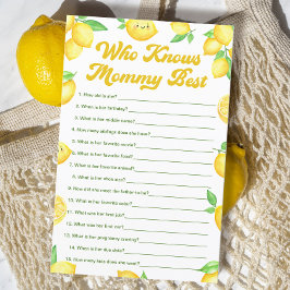 ママのゲームを知っているレモンベビー最高のシャワー