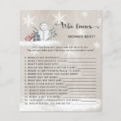 ママのゲームを知っている冬の赤ん最高のだシャワー (正面)