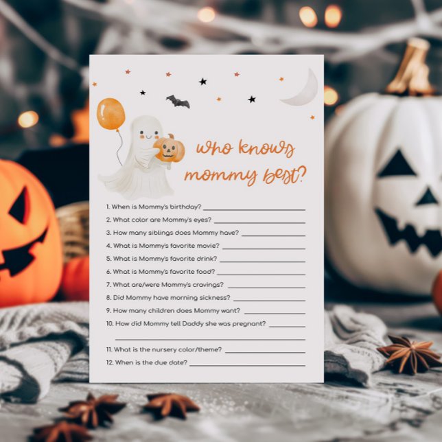 ママのゲームを知っている小さなブー最高のの間に (A Little Boo Baby Shower Who knows Mommy Best Game)